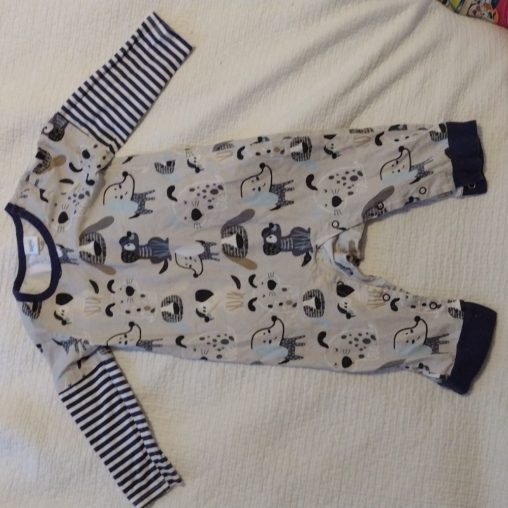 BOGO Striped Dog Toddler Footless Sleeper 2T FITS SMALL